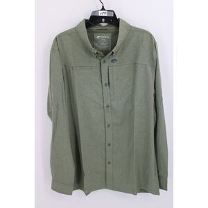 Costa large button down jacket olive Green New